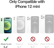 JEDirect iPhone 12 mini 5.4インチ用 マグネット ケース MagSafeに対応 半透明のマット背面 薄型_画像2