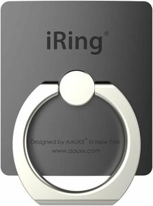AAUXX iRing Hook アイリング フック スマホリング 正規品 正規代理店 携帯 リング 薄型 フック付き (グレイ)