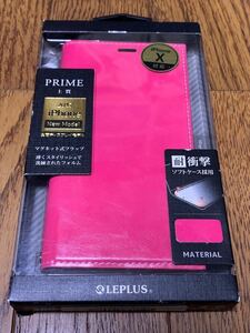 最終値下げ!★即決あり★未使用品★iPhone XS/X スマホケース LEPLUS 【PRIME】ピンク PUレザー 定価2,178円★2018年★5.8inch★ラスト1点!