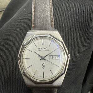 SEIKO 4843-7000 グランドクォーツ 白文字盤 デイデイト 10角ベゼル セイコーの画像2