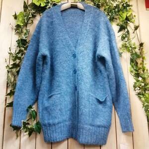 FW０４７０７ー２＊SALE＊epidemique ＊ニットカーディガン＊ブルー＊＊サイズF　ゆったり　あったか　本体￥12000