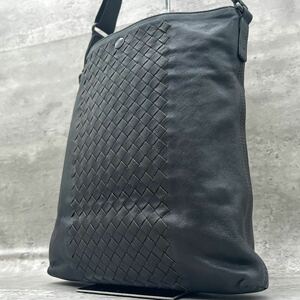 1円～【極美品】BOTTEGA VENETA ボッテガヴェネタ ショルダーバッグ ビジネスバッグ サコッシュ イントレチャート ボタン メンズ グレー