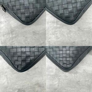 1円～【極美品】BOTTEGA VENETA ボッテガヴェネタ ショルダーバッグ ビジネスバッグ サコッシュ イントレチャート 大容量 メンズ グレーの画像6