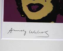 アンディ・ウォーホル 直筆サイン 証明書 シルク「Marilyn Monroe　マリリン・モンロー　60/250」真作保証_画像3