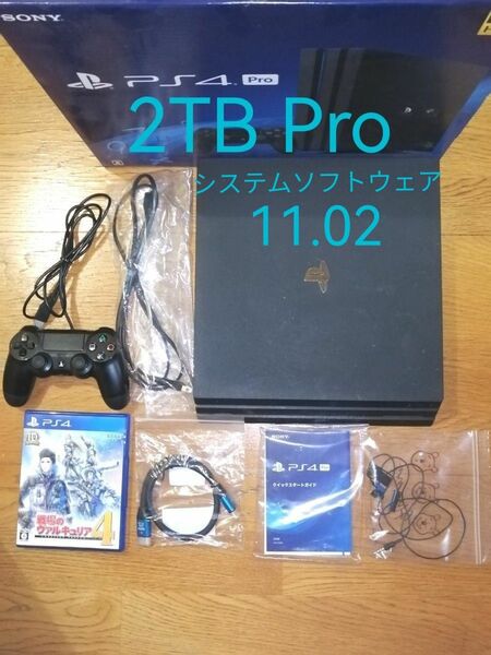PS4 Pro 2TB 本体 ソフト付　ジェットブラック　CUH-7200CB01 SONY PlayStation 