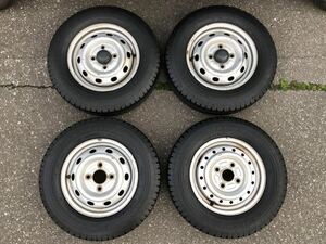 TV1 TV2 TT1 TT2 サンバー 純正 12インチ スチールホイール 2021年製 GOODYEAR CARGO PRO 145R12LT 4本 1本ホイール違い