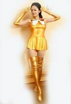 セーラームーン風衣装3点セット 金色 女性Sサイズ_画像4