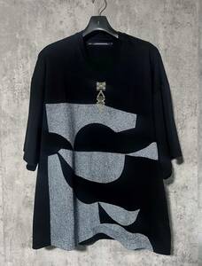 美品 21AW JULIUS ユリウス 希少 オーバー サイズ エンブロイダリーカイト カットソー 3 黒 L XL / rickowens drkshdw Yohji Yamamoto Y-3