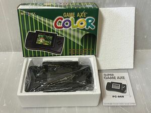 ★美品　動作未確認　電源確認のみ　GAME AXE COLOR ファミコン FC-868 ブラック ゲーム アックス カラー 互換機 レトロゲーム 送料無料★