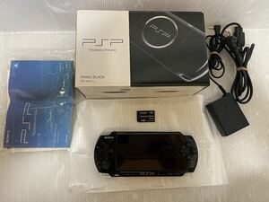 ★動作良好　ほとんど美品　液晶無傷　PSPプレイステーションポータブル PSP-3000 ピアノブラック　丸ボタン緩め　送料無料☆