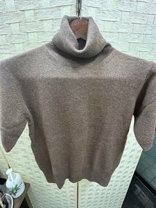 未使用品　Cashmere Cashmere　タートルニット　半袖　カシミヤ１００％