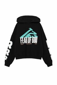 RRR-123 × FEAR OF GOD フィアオブゴッドエッセンシャルズ 上着 パーカー ブラック 中古 M ■ JN 1