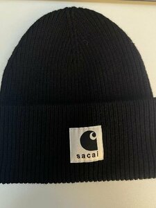 CARHARTT × SACAI カーハート サカイ WIP BEANIE キャップ 中古 ■ ブラック ■JN 1