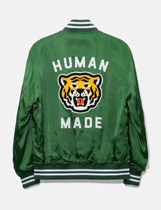 HUMAN MADE ヒューマンメイド ナイロンジャケット グラフィック スタジャン ジャンパー グリーン 中古 M JM A