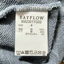 BAYFLOW 刺繍プリントスウェット ネイビー Lサイズ ベイフロー USED トレーナー_画像4