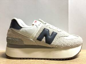 未使用 23.5cm B ニューバランス WL574ZQA ライトグレー new balance