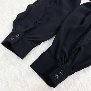 美品*近年モデル★マックスマーラ MAX&Co.★大きいサイズ 〜SIZE46 3XL〜★ふんわりシフォン★セットアップ風ロングワンピース ブラックの画像5