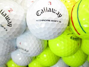 2400【お徳用◎】キャロウェイ Callaway CHROME SOFT/X/LS トリプルトラック［イエロー/ホワイト］50個