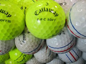 2739【☆☆級】キャロウェイ Callaway ERC SOFT トリプルトラック [イエロー/ホワイト] 50個