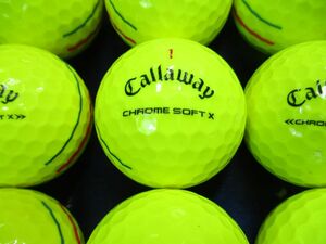 2893【特A級】キャロウェイ Callaway CHROME SOFT/X/LS トリプルトラック［イエロー］30個