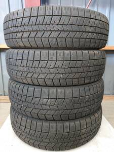 札幌 引き取り可 155/65R14 4本 DUNLOP WM03 格安溝あり 冬タイヤ中古 軽自動車 など K-1064F