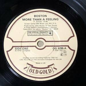 Boston / More Than A Feeling / Don't Look Back UK 7' Single 良好盤