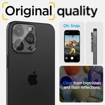 送料無料★Spigen Glas.tR Optik iPhone 15 Pro カメラフィルム レンズ クリア 2枚入_画像5