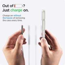 送料無料★Spigen iPhone13Miniケース MagSafe マグネット搭載 2重構造 ワイヤレス充電(ホワイト)_画像7