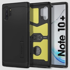 送料無料★Spigen Galaxy Note10 Plus ケース スタンド機能 ワイヤレス充電(ブラック)