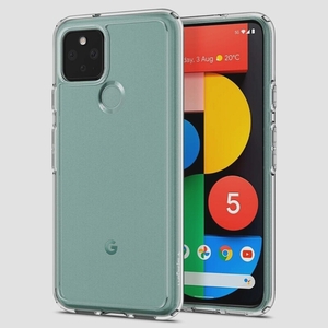 送料無料★Spigen Google Pixel5 ケース 全面 クリア ワイヤレス充電 (クリスタル ・クリア)