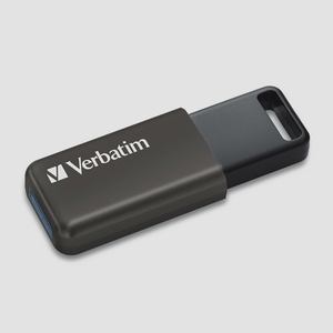 送料無料★バーベイタムジャパン USBメモリ 256GB USB3.2(Gen1) スライド式 ストラップホール付き(ブラック)