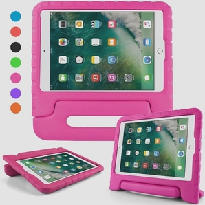 送料無料★iPad9世代/8世代/7世代10.2インチケース iPad Air3 10.5インチ ハンドル付 子ども(バラ色)の画像1