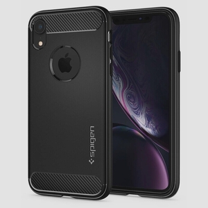 送料無料★Spigen iPhone XR ケース TPU ワイヤレス充電 ラギッド・アーマー(マット・ブラック)