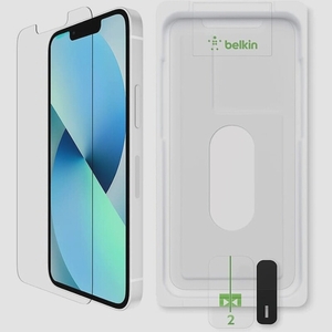 送料無料★Belkin iPhone 14/13/13Pro UltraGlass保護ガラスフィルム超強化ガラス抗菌0.29mm