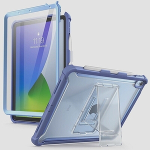 送料無料★i-Blason iPad Air5/Air4 ケース 10.9インチ スタンド式 フロントフィルム付属(ブルー)