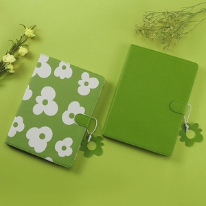 送料無料★iPad 10.2インチ iPad 8/9/7 ケース マグネットベルト式 ブック型 オートスリープ機能(花柄緑)