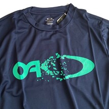 新品◆OAKLEY◆L 吸汗速乾 通気性 軽量 ENHANCE MESH SS TEE 11.0 紺 JPN XL◆オークリー 半袖 Tシャツ メッシュ Tee FOA402425_画像3