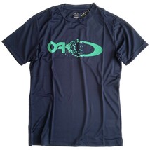 新品◆OAKLEY◆L 吸汗速乾 通気性 軽量 ENHANCE MESH SS TEE 11.0 紺 JPN XL◆オークリー 半袖 Tシャツ メッシュ Tee FOA402425_画像1