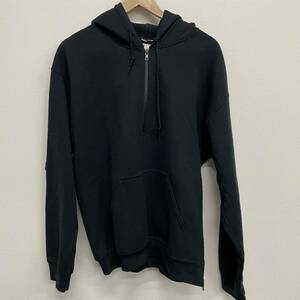 [Восстановление по иголкам] Ribmed Vinidles ★ Sweat Parker Half Zip Пуловер. Размер M Black 03