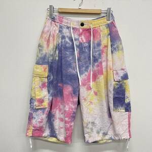 【MAGIC STICK】マジックスティック★ショートパンツ DYED MIL CLIMBING SHORTS クライミングBDUショーツ ハーフ タイダイ染め 総柄 L 03