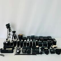 【ジャンク品】カメラ用品 おまとめ 三脚 ストロボ フラッシュメーター etc Canon/YASHICA/Nikon/MINOLTA/PENTAX _画像2