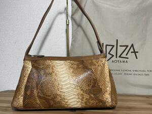 ●６９００円即決です●　　　IBIZA　イビサ　イビザ　パイソン　ワンショルダー　レザーバッグ