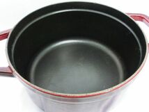 ☆STAUB LA COCOTTE ストウブ ココット☆MADE IN FRANCE 22cm 両手鍋 鉄鍋 調理器具 中古_画像4