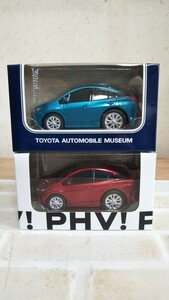 プルバックカー ミニカー トヨタ PRIUS プリウス PHV 第２世代 赤メタ&青メタ２台セット売り 現状品 画像確認 商品説明 自己紹介必読下さい