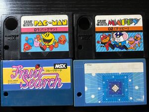 MSX ソフト マッピー パックマン フルーツサーチ SONYデータカードリッジ 箱なしソフトのみ