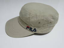 【送料無料】FILA フィラ 57cm～59㎝ 綿100％ お洒落でシンプルなデザイン メンズレディース スポーツキャップ ハット 帽子 1個_画像2
