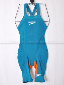 K1886-10■美品 speedo スピード Fastskin LZR Pure Valor レーザーピュアヴァラー ニースキン 競泳水着 8-11978 ピーコック×オレンジ 24