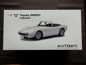 ★1円スタート★AUTOart オートアート ミニカー 1/18 TOYOTA トヨタ 2000GT Cabriolet カブリオレ ワイヤーホイール ホワイト 白