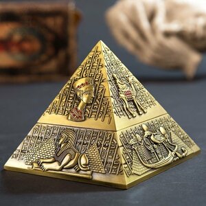 LYW600★ ピラミッドの 古代エジプト アンティーク オブジェ 置物 インテリア ヴィンテージ【ゴールド】