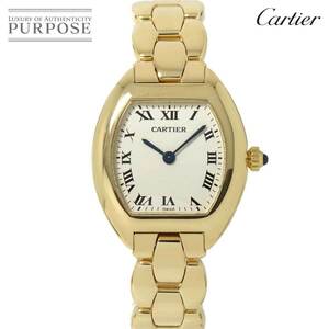  Cartier Cartier tonneau SM W15174P4 lady's wristwatch ivory face K18YG yellow gold pure gold quartz Tonneau 90221721